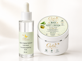 Fruchtsäure-Pflegeset Fruchtaäure Peeling 10 % + Bio Sensitive Soft Creme OHNE PARFÜM