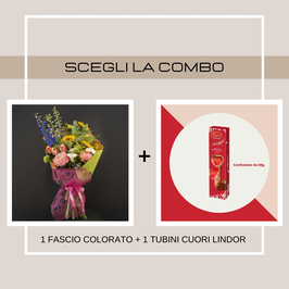 COMBO FASCIO COLORATO + TUBINO CUORI LINDOR