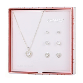 Andreani Schmuckset mit Herzanhänger und Ohrringe