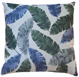 Palmenblätter dunkelgrün/blau 50x50