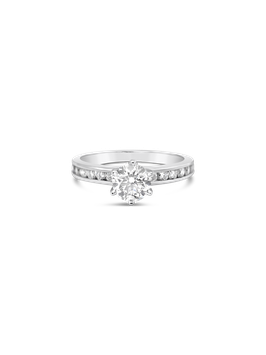 0.36 Karat Setting, Diamant besetzte Ringschiene Gr. 49 Platin Tiffany&Co.