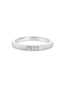 klassischer Bandring aus Platin mit drei Diamanten, 2mm Breite, Tiffany&Co.