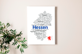 HESSISCHE ORTE AUF LEINWAND