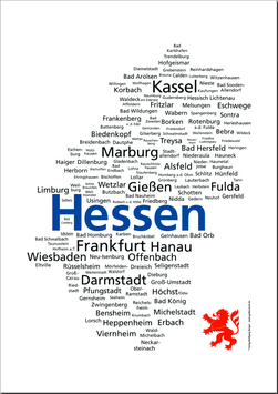 HESSISCHE ORTE – POSTER IM DIN A1 Format