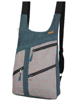 MOCHILA PATCHWORK 4211  AZUL
