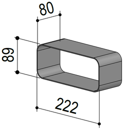 Flachkanal 150 Rohrbogenverbinder - 6003961