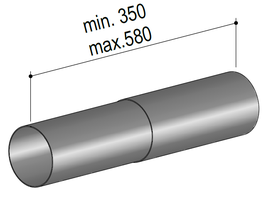 Rundrohr 125 teleskopierbar - 6000299