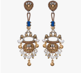 Goldfarbene Chandelier-Ohrstecker "GOLD TOTEM FLAVIA"