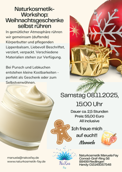 Naturkosmetik Workshop: Weihnachtsgeschenke selbst rühren