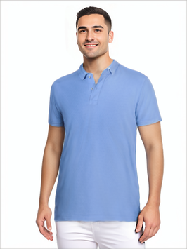 Gran Sasso Vintage  Polo Uomo Collo Camicia Azzurro/Celeste