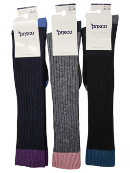 Prisco Donna CashLife – Calze Lunghe a Coste in Misto Cashmere, Eleganza e Comfort Confezione da 3 paia