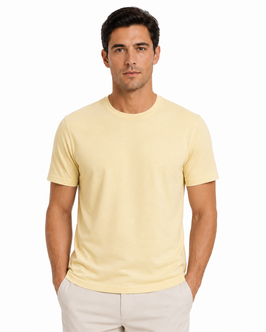 Gran Sasso Filo di Scozia T-Shirt Mezza Manica Giallo