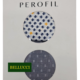 -50% Solo 7-XXL Perofil Boxer Gange Bi-Pack Fantasia Bianco