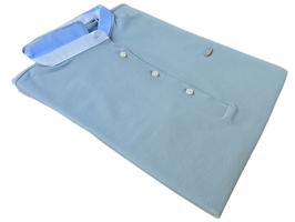 Fine Collezione Gran Sasso Polo Donna Piquet Swarovski Celeste