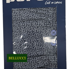 -50% Solo 5-L Perofil Boxer Gelion Cotone Con Bottoni Blu