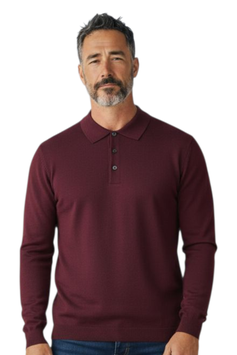 Gran Sasso Polo Uomo Lana Merinos Extra FIne  Vinaccio
