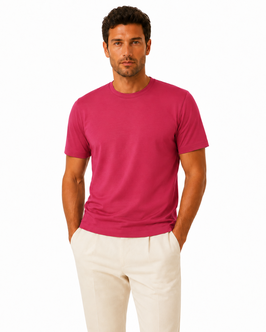 Gran Sasso Filo di Scozia T-Shirt Mezza Manica Amarena