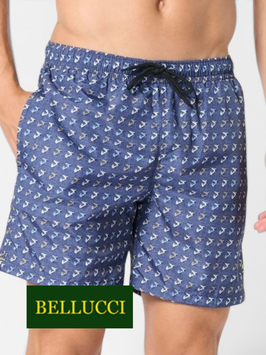 Perofil boxer mare Boxer Mare in Tessuto Tecnico Stampato - Fantasia Vespe