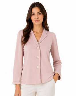 Giacca Gran Sasso Donna Cotone Jersey Rosa Cipria