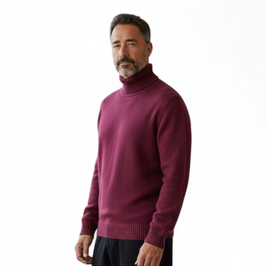 -50% Dolcevita Uomo Lana Seta Doppio Filo Bordeaux Vinaccia
