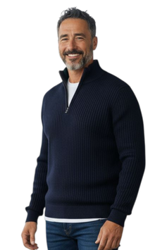 Lupo Zip 2 fili Lana merinos Blu notte