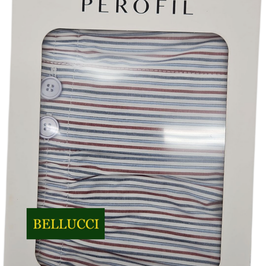 -30% Perofil Boxer Gelion Cotone Con Bottoni  Riga Azzurro 2