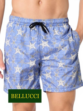 Perofil boxer mare Boxer Mare in Tessuto Tecnico Stampato - Fantasia Stelle