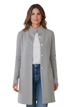 -30% Maxi Cardigan Gran Sasso Grigio Chiaro tg. 48