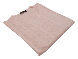 Maglione Donna a Girocollo in Lana Merino Irrestrigibile Lavorata Rosa