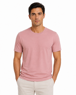 Gran Sasso Filo di Scozia T-Shirt Mezza Manica Rosa