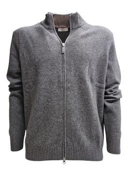 Gran Sasso Cardigan Full Zip il Lana e Cashmere Grigio