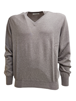 Gran Sasso Maglione Pullover Beige Nocciola Lana Merinos Extra Fine Vestibilità Classica