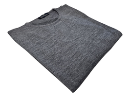 Maglione Donna a Girocollo in Lana Merino Irrestrigibile Grigio Medio