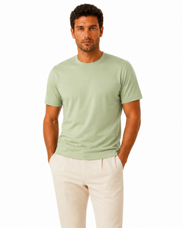Gran Sasso Filo di Scozia T-Shirt Mezza Manica Verde