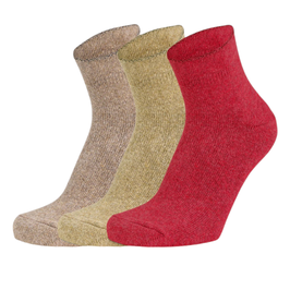 Prisco Donna Calza Corta  Ancot Home in Angora Cotone e Viscosa Confezione da 3 paia
