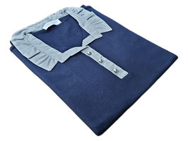 Fine Collezione Gran Sasso Polo Donna c/collo in contrasto e bottoni Blu Notte
