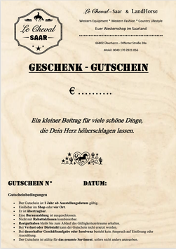 Geschenk - Gutschein über 100,- Euro