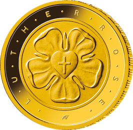 50-Euro-Goldmünze "Lutherrose"