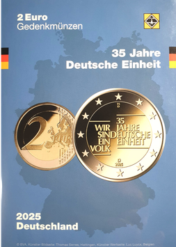Münzkarte 2€-Münze 2025 "35 Jahre Deutsche Einheit"