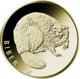 Reservierung: 20€-Goldmünze 2024 "Biber" - Serie "Rückkehr der Wildtiere"