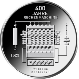 20 Euro Silbermünze 2023 "400 JAHRE RECHENMASCHINE" Stempelglanz