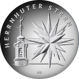 25 Euro Silbermünze 2022 "HERRNHUTER STERN" Spiegelglanz