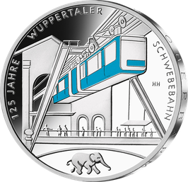 35-Euro-Silbermünze 2026 "125 JAHRE WUPPERTALER SCHWEBEBAHN" Stempelglanz