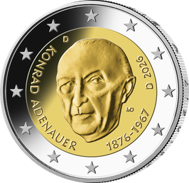 2-Euro-Münze 2026 "KONRAD ADENAUER" Stempelglanz