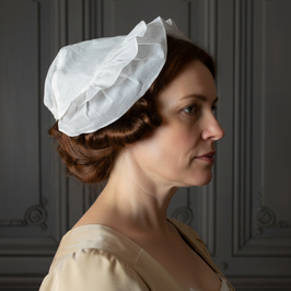 Batist - Haube „Agnès“  - Batiste - Cap " Agnés"