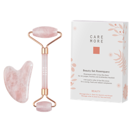 Beauty Set Rosenquarz Zur Massage von Gesicht und Körper