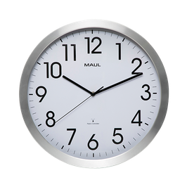 Wanduhr MAULmove, Funkuhr, Ø 40 cm, rund, aluminium