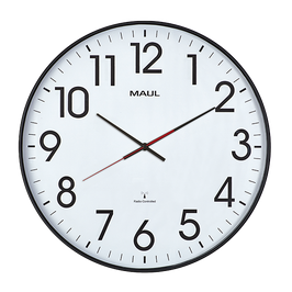 Wanduhr MAULclimb, Funkuhr, Ø 47,7 cm, rund, schwarz