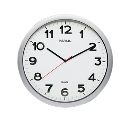 Wanduhr MAULstep, Quarzuhr, Ø 40 cm, rund, silber