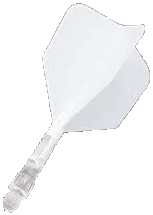 Rost T19 dart Flight, standard shape , Clear/White
